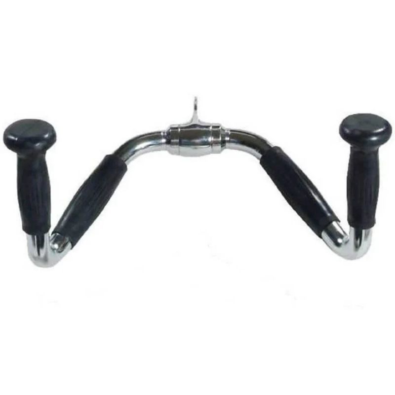 York Barbell (#36161) Rubber Grip Revolving Multi-Exercise Chrome Bar