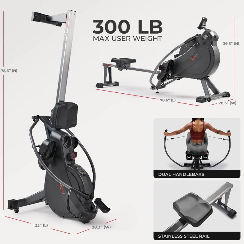 Sunny Premium Smart Full Motion Magnetic Rowing Machine