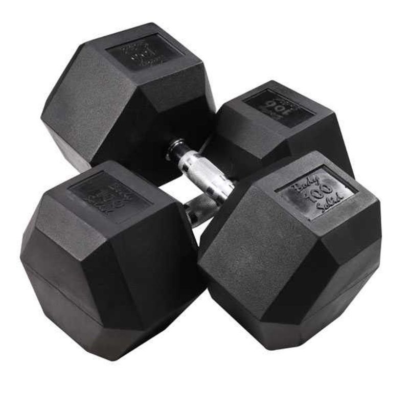 Body-Solid Rubber Hex Dumbbells
