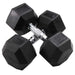 Body-Solid Rubber Hex Dumbbells