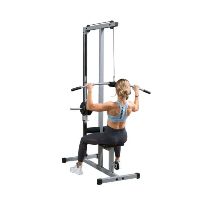 Body-Solid (#PLM180X) Powerline Lat Pull & Low Row Machine in Silver