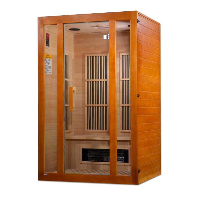 GoldenDesign MX-J206-02S Maxxus "Aspen" Dual Tech 2 person Low EMF FAR Infrared Sauna Canadian Hemlock