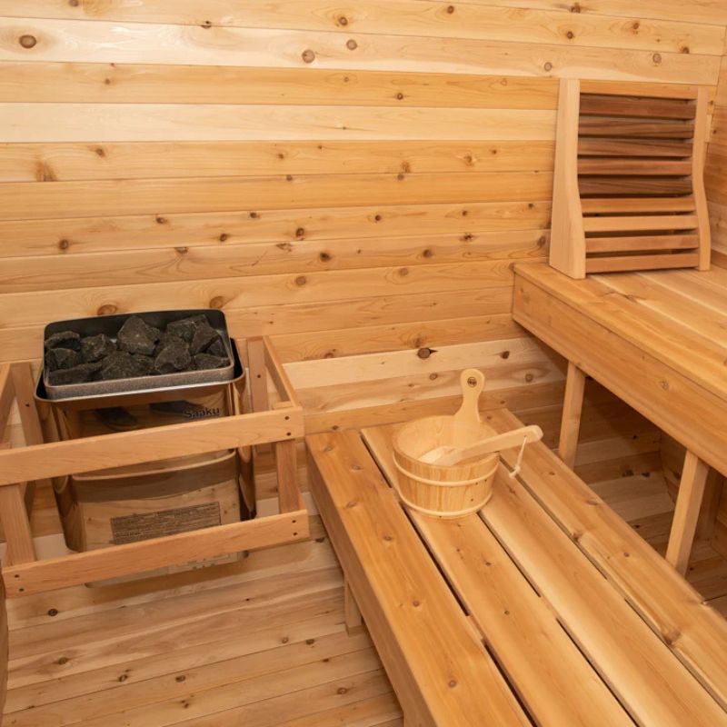 Dundalk Leisurecraft (#CTC22LU) Eastern White Canadian Timber Luna Outdoor Sauna