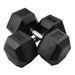 Body-Solid Rubber Hex Dumbbells