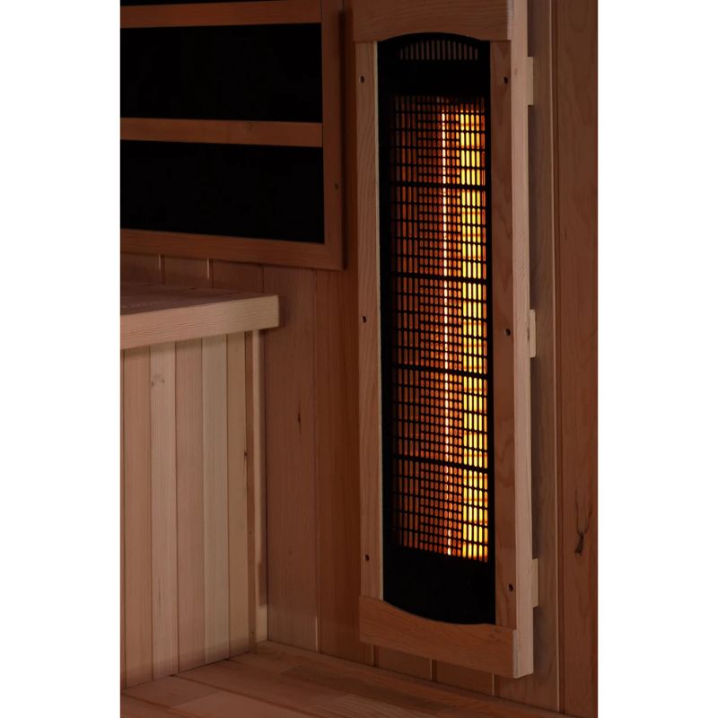 Golden Designs “Reserve Edition” Full Spectrum Canadian Hemlock Sauna with Himalayan Salt Bar