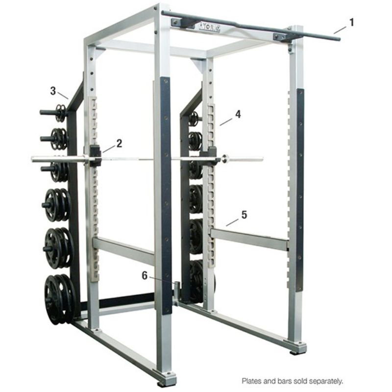 York Barbell STS Power Rack with Hook Plates