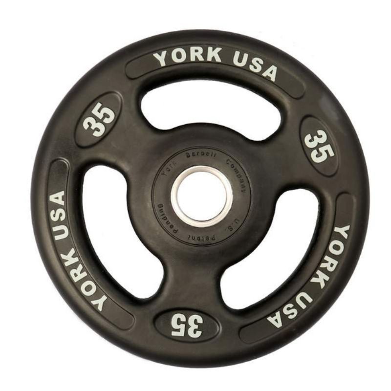 York Barbell "Iso-Grip" Urethane Olympic Plates