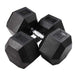 Body-Solid Rubber Hex Dumbbells