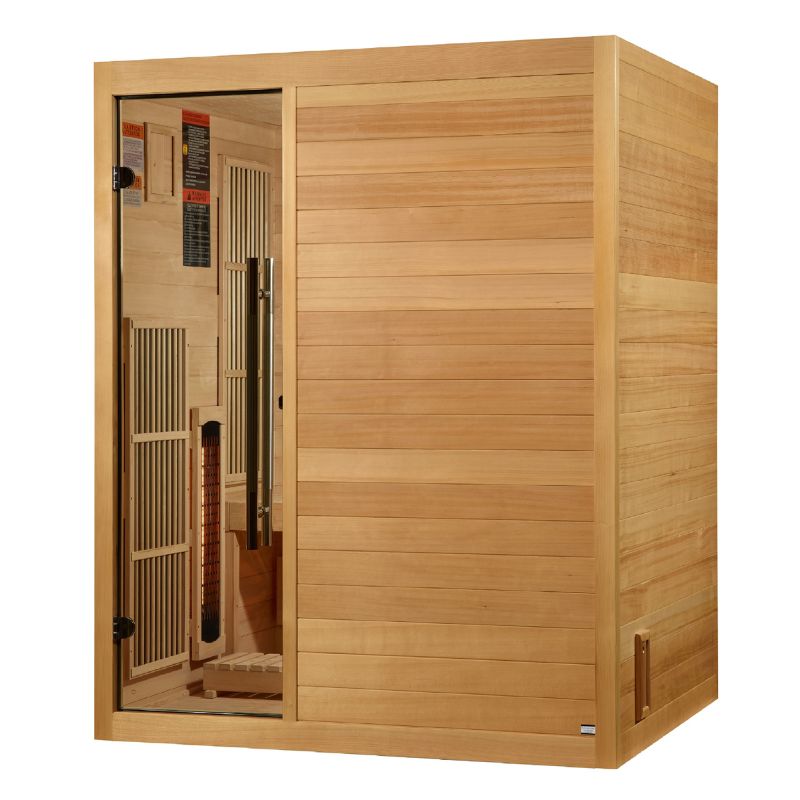 Golden Designs 2025 Soria GDI-8330-01 3 Per Hybrid Sauna (Indoor). Full Spectrum and Harvia Traditional Stove