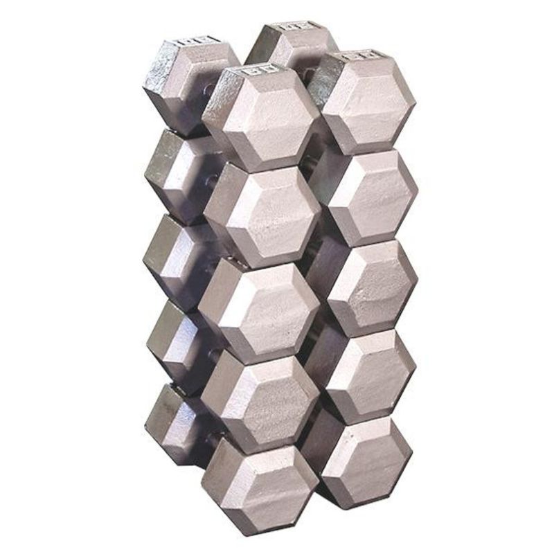 Body-Solid Cast Iron Hex Dumbbells