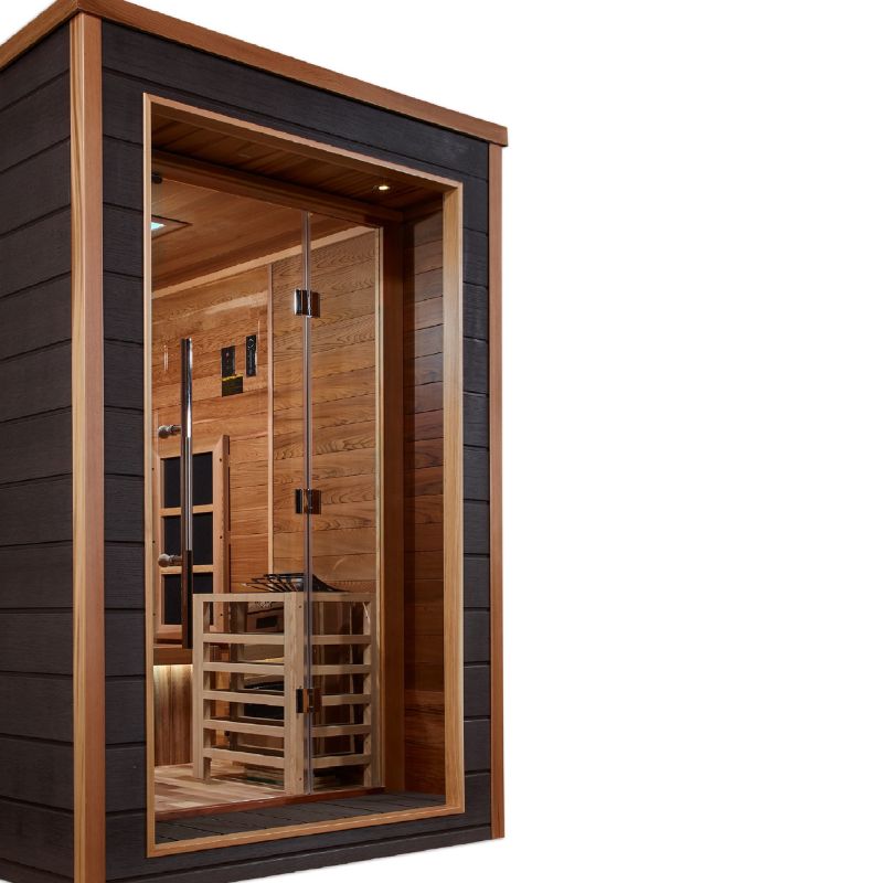 Karlstad 6 Person Outdoor-Indoor PureTech™ Hybrid Full Spectrum Sauna (GDI-8226-01) - Canadian Red Cedar Interior