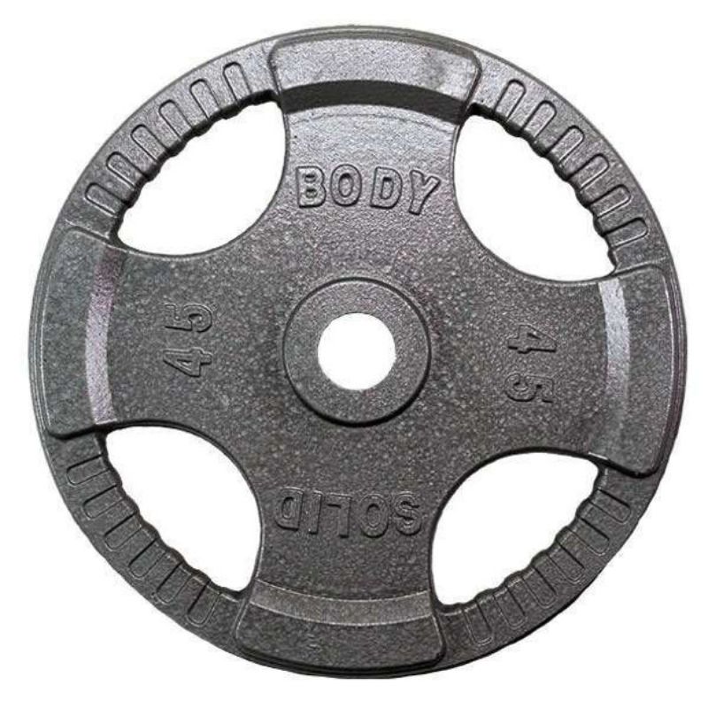Body-Solid Cast Iron Olympic Plates in Silver
