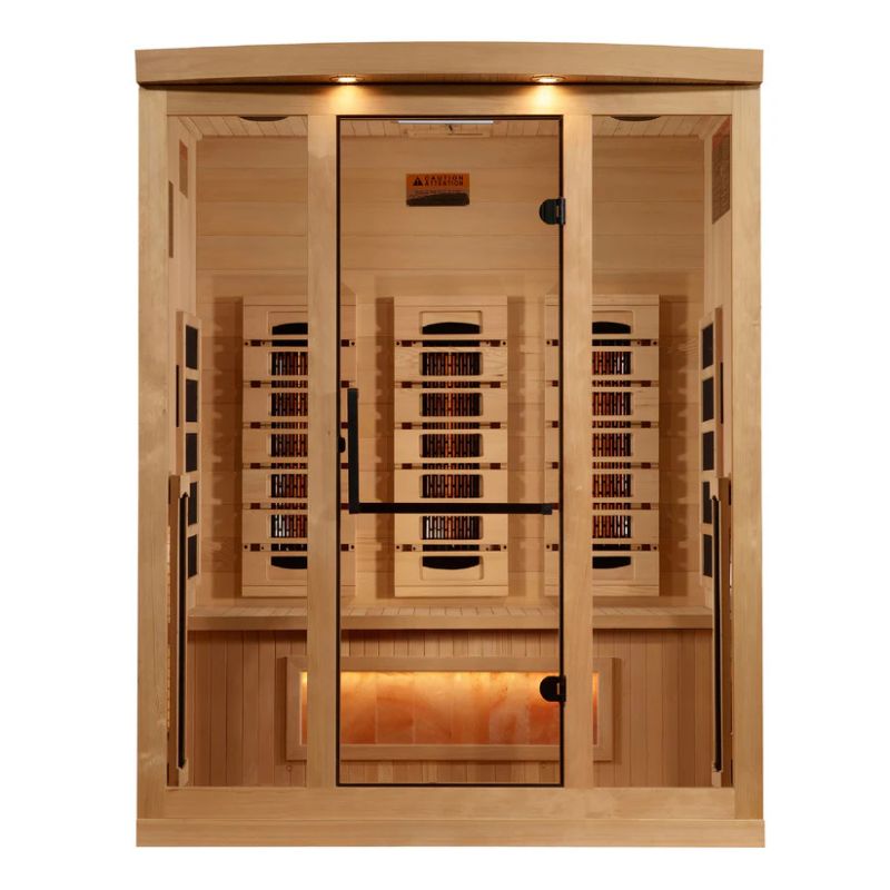 Golden Designs “Reserve Edition” Full Spectrum Canadian Hemlock Sauna with Himalayan Salt Bar