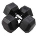 Body-Solid Rubber Hex Dumbbells