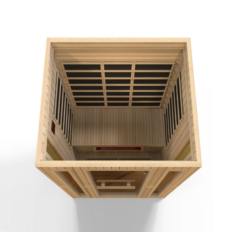 GoldenDesign MX-LS3-01 Maxxus "Trinity" Dual Tech 3 person Low EMF FAR Infrared Sauna Canadian Hemlock