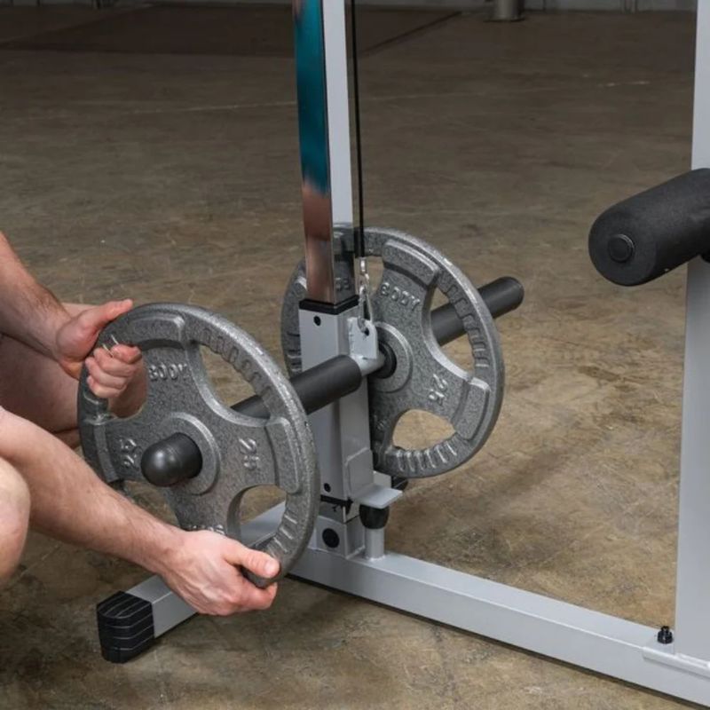 Body-Solid (#PLM180X) Powerline Lat Pull & Low Row Machine in Silver