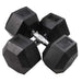 Body-Solid Rubber Hex Dumbbells