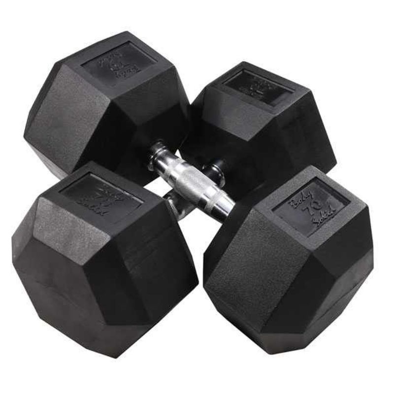 Body-Solid Rubber Hex Dumbbells