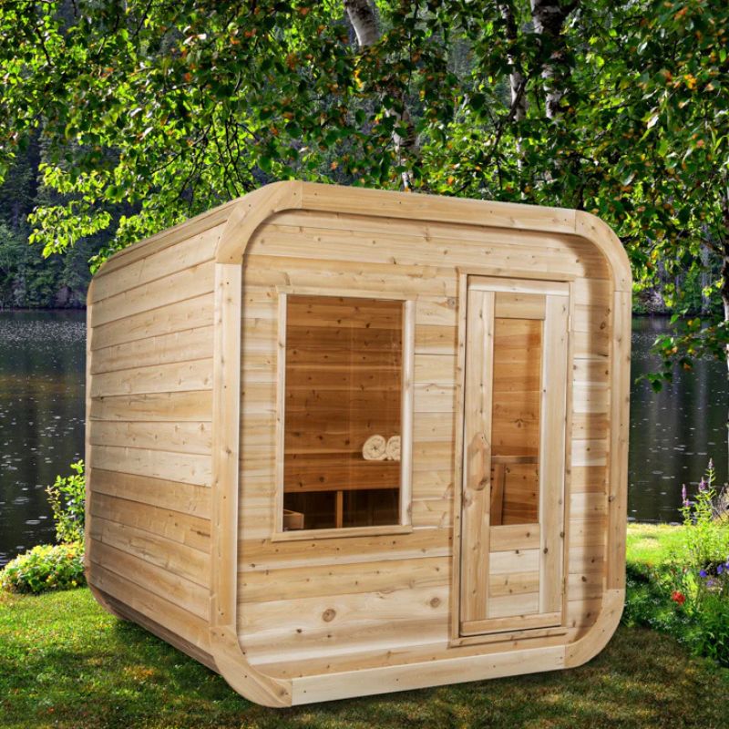 Dundalk Leisurecraft (#CTC22LU) Eastern White Canadian Timber Luna Outdoor Sauna