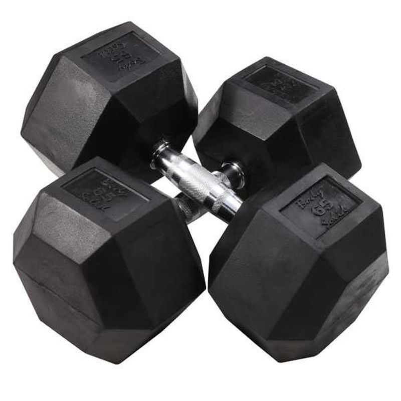 Body-Solid Rubber Hex Dumbbells
