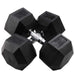 Body-Solid Rubber Hex Dumbbells