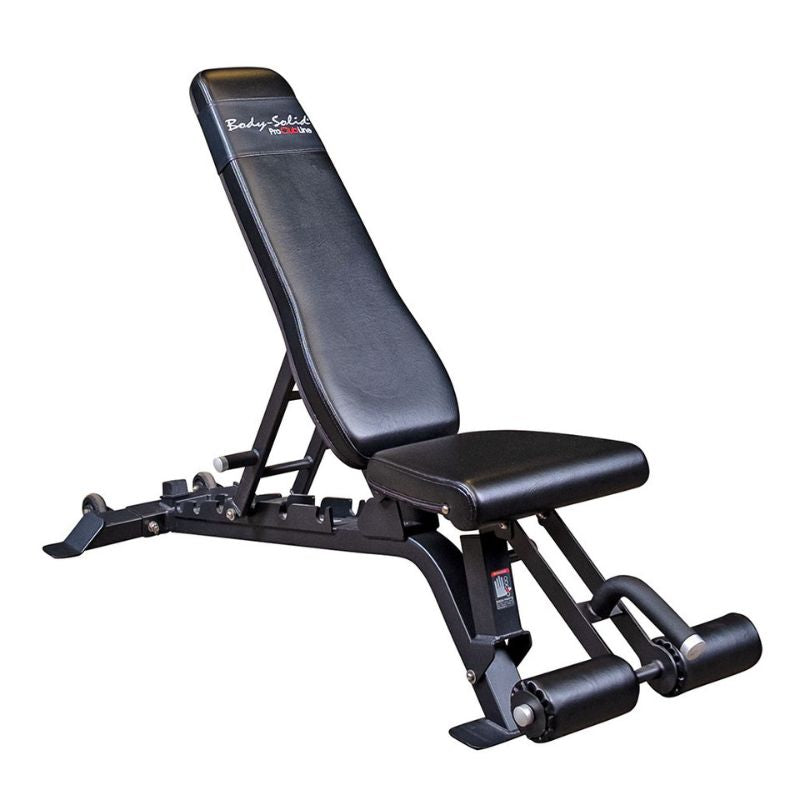 Body-Solid Pro Clubline Flat Incline Decline Bench in Black