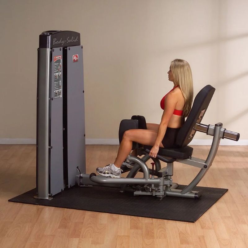 Body-Solid (#DIOTSF) Pro Dual Inner/Outer Thigh Machine in Silver