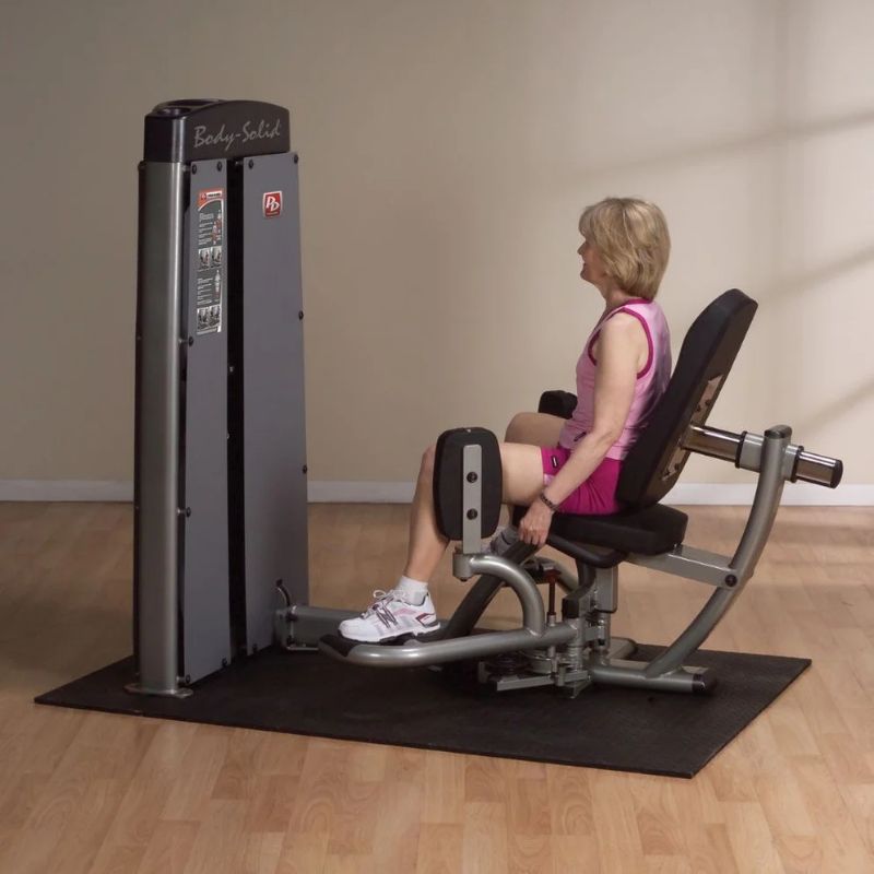 Body-Solid (#DIOTSF) Pro Dual Inner/Outer Thigh Machine in Silver