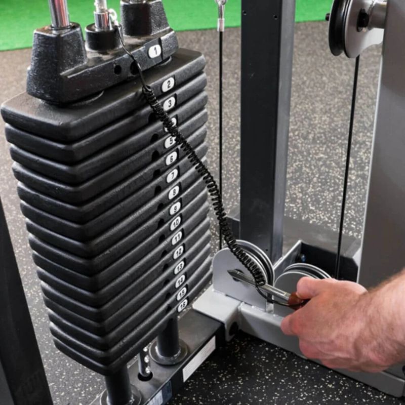 Body-Solid (#GCBT-STK) Pro Select Biceps And Triceps Machine in Silver