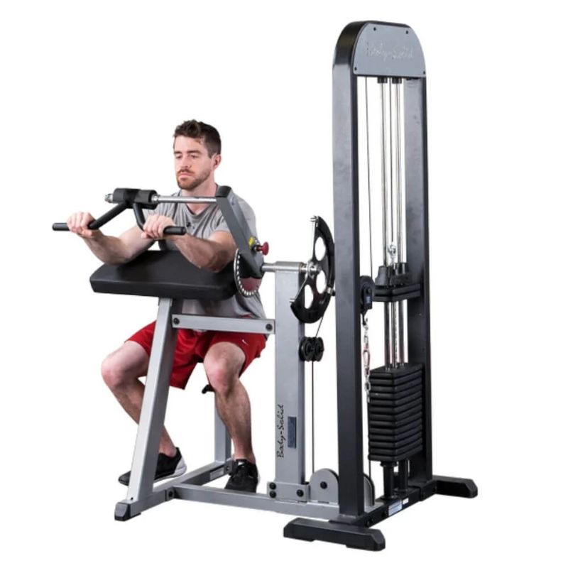 Body-Solid (#GCBT-STK) Pro Select Biceps And Triceps Machine in Silver