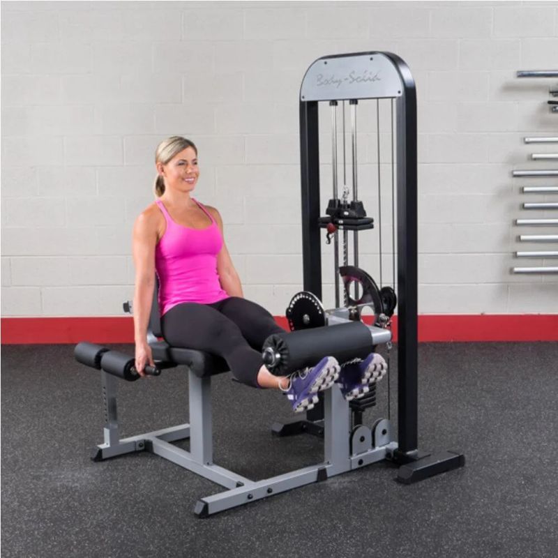 Body-Solid (#GCEC-STK) Pro Select Leg Extension Leg Curl Station in Silver