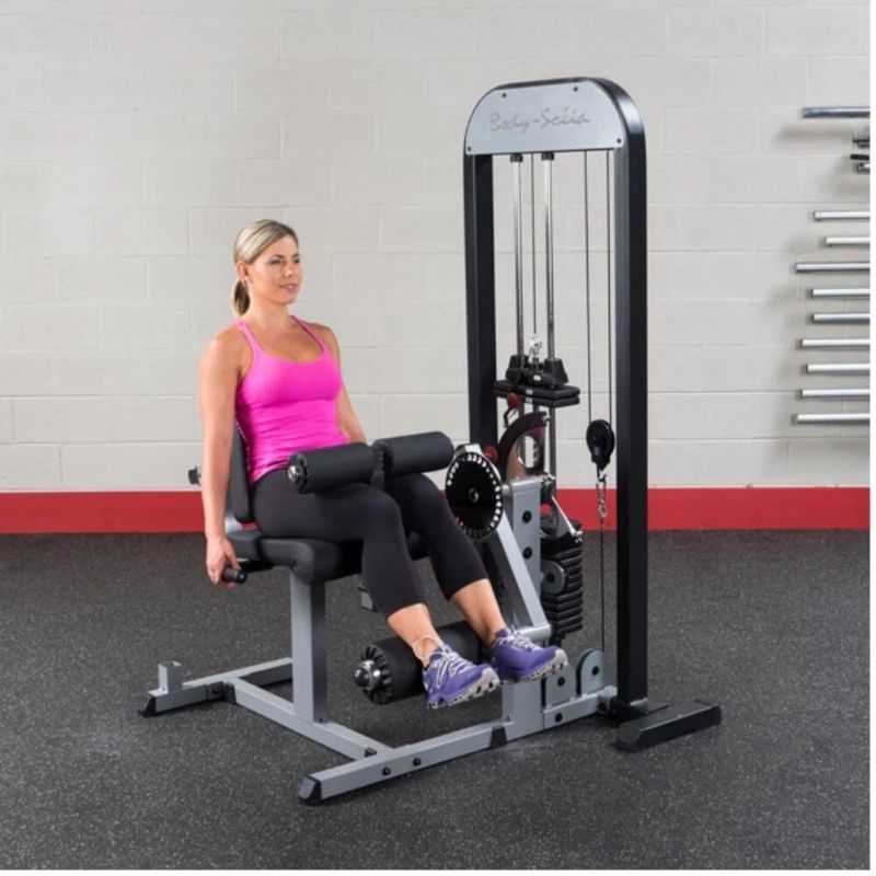 Body-Solid (#GCEC-STK) Pro Select Leg Extension Leg Curl Station in Silver
