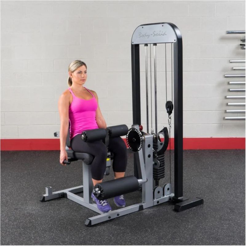 Body-Solid (#GCEC-STK) Pro Select Leg Extension Leg Curl Station in Silver