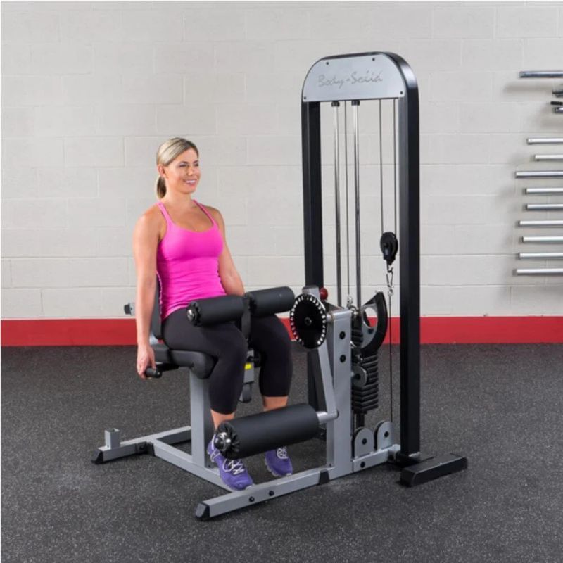 Body-Solid (#GCEC-STK) Pro Select Leg Extension Leg Curl Station in Silver