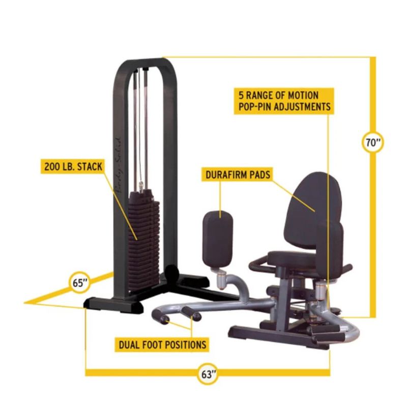 Body-Solid (#GIOT-STK) Pro-Select Inner/Outer Thigh Machine in Black