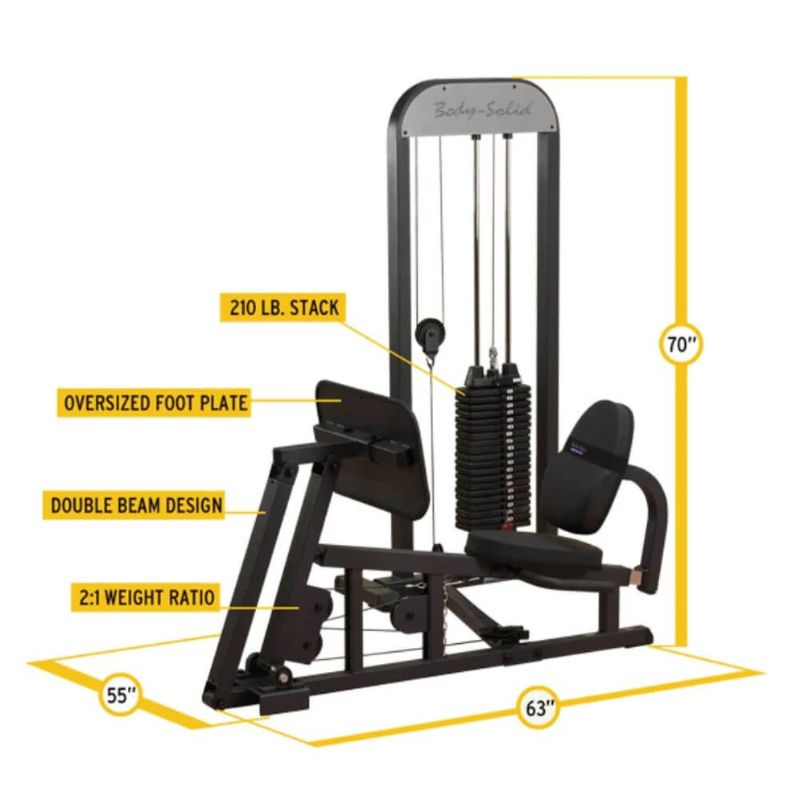 Body-Solid (#GLP-STK) Pro-Select Leg And Calf Press Machine in Black