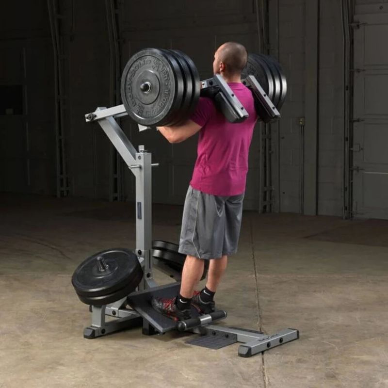 Body-Solid (#GSCL360) Leverage Squat Calf Machine in Silver