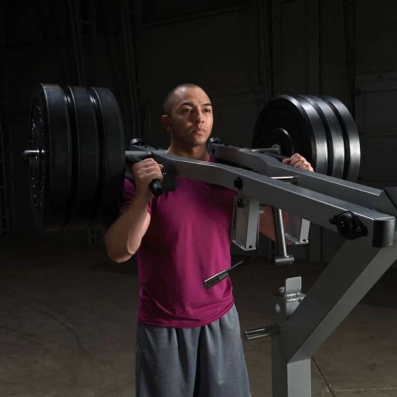 Body-Solid (#GSCL360) Leverage Squat Calf Machine in Silver