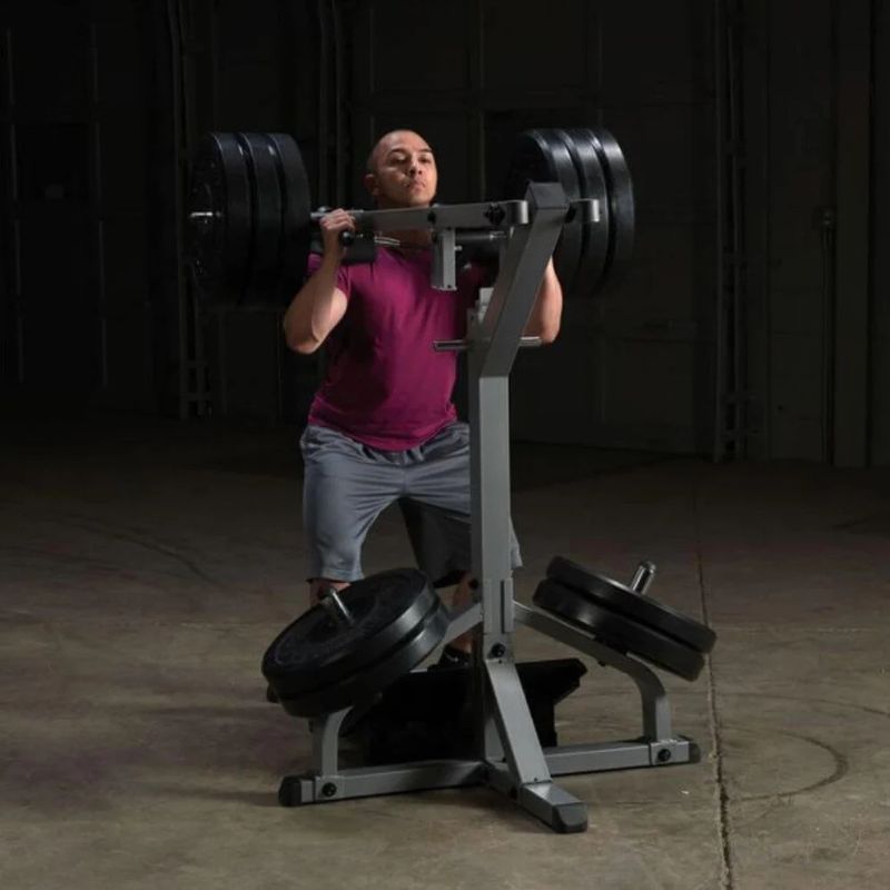 Body-Solid (#GSCL360) Leverage Squat Calf Machine in Silver