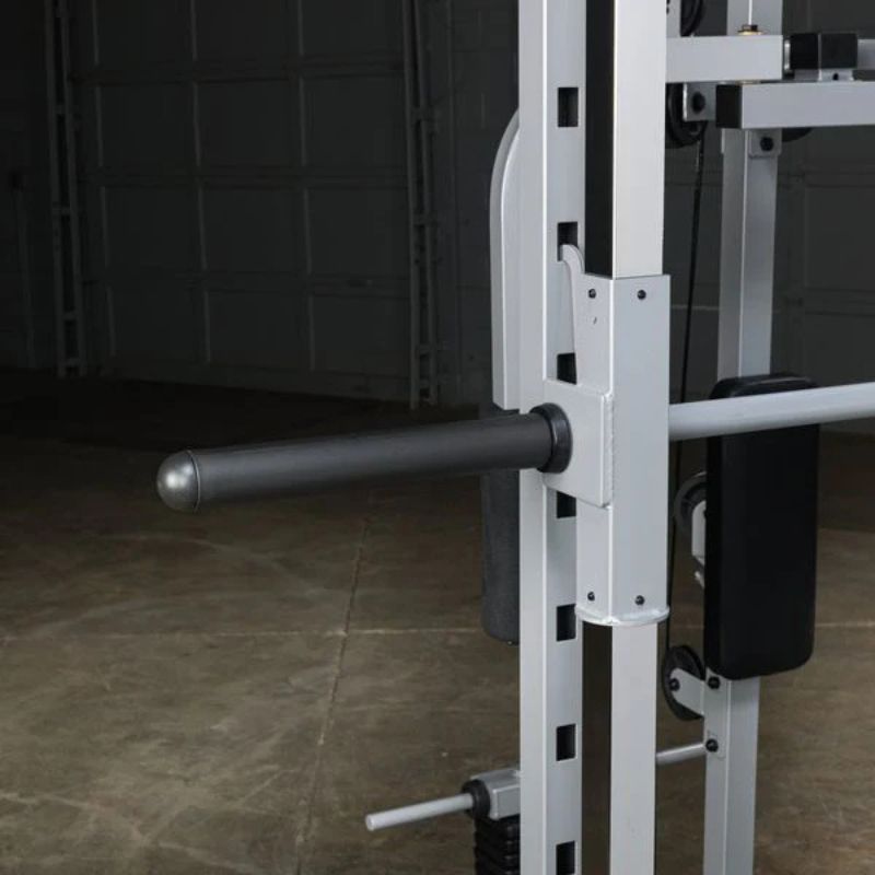 Body-Solid (#PSM1442XS) Powerline Smith Machine Gym Bundle in Silver