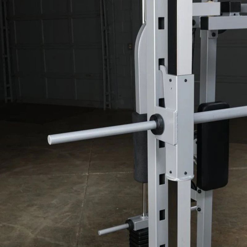Body-Solid (#PSM1442XS) Powerline Smith Machine Gym Bundle in Silver