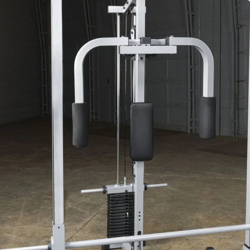 Body-Solid (#PSM1442XS) Powerline Smith Machine Gym Bundle in Silver