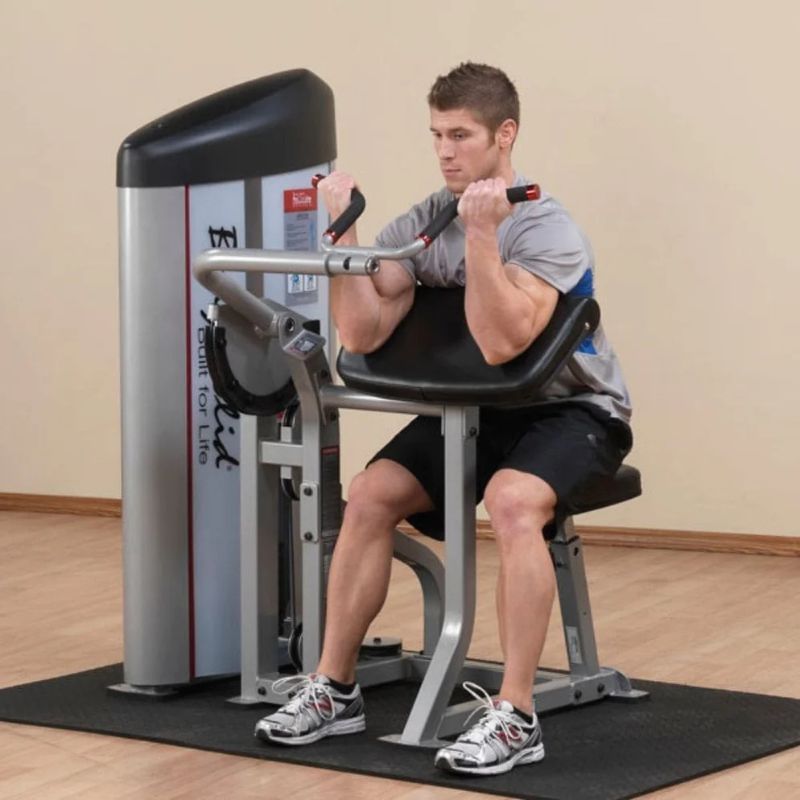 Body-Solid (#S2AC) Pro Clubline Series II Arm Curl Machine in Silver