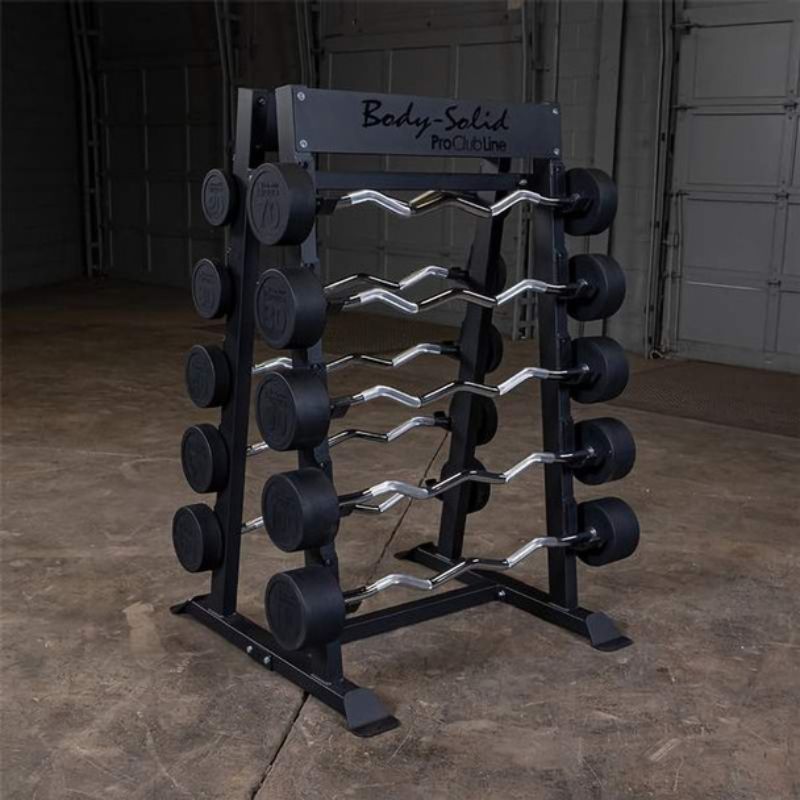 Body-Solid (#SBBR100) 10 Fixed Barbell Rack in Black
