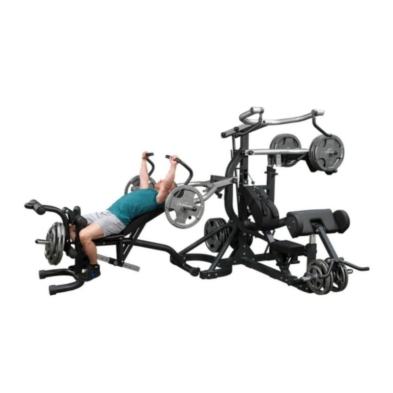 Body-Solid (#SBL460P4) Free Weight Leverage Gym in Black