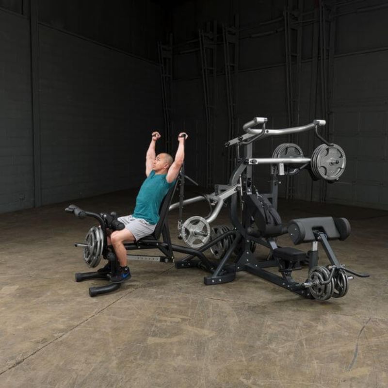 Body-Solid (#SBL460P4) Free Weight Leverage Gym in Black