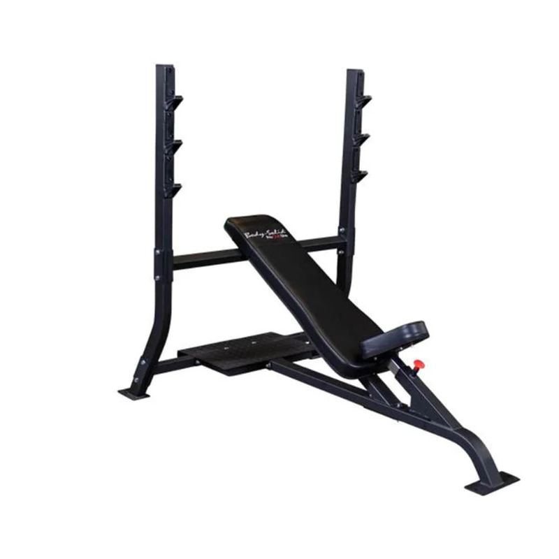 Body-Solid (#SOIB250) Pro Clubline Olympic Incline Bench in Black