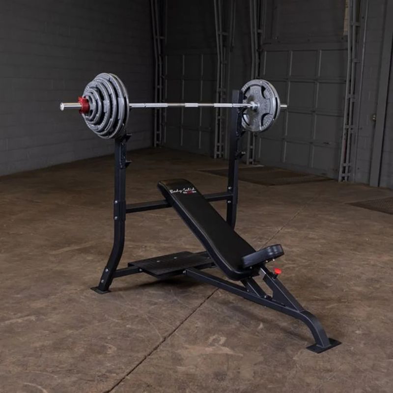 Body-Solid (#SOIB250) Pro Clubline Olympic Incline Bench in Black