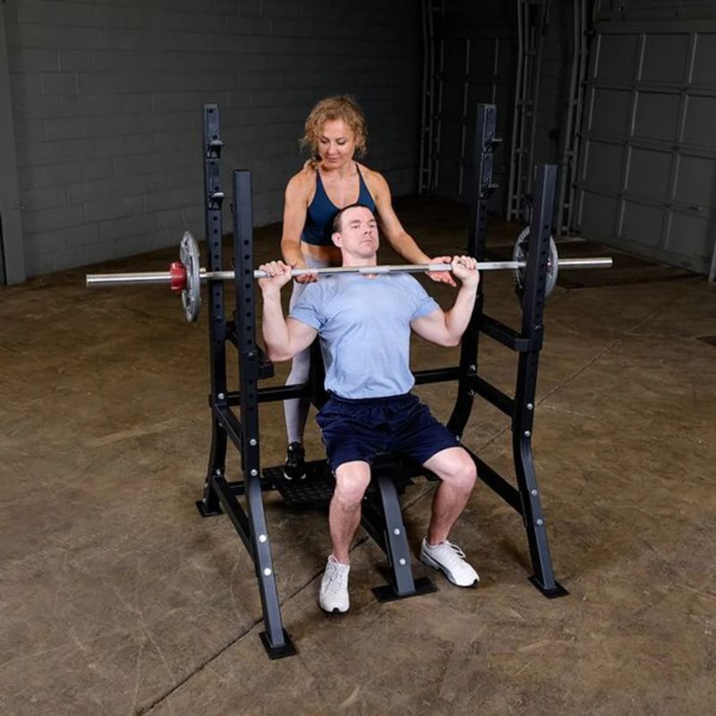 Body-Solid (#SOSB250) Pro Clubline Olympic Shoulder Press Bench in Black
