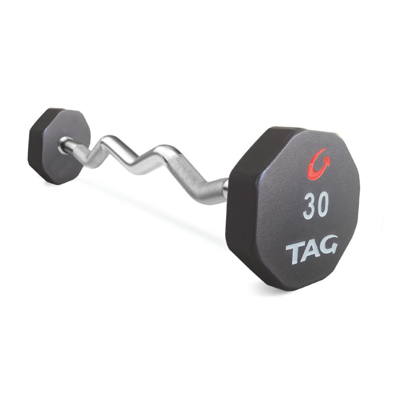Tag Fitness 8-Sided Premium Ultrathane Fixed Barbells Set (20-110 lb)
